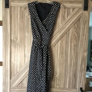 Banana Republic Wrap Black & White Polka Dot